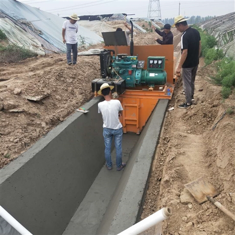 山东水渠成型机 全自动u型槽水渠成型机 厂家现浇式水渠滑模机